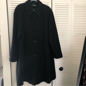 Jones New York Black Boucle Coat